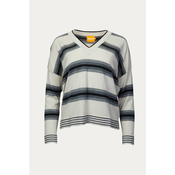 Brodie Cashmere T Kiss Sweat Dark Grey & Neon Pink Jumper
